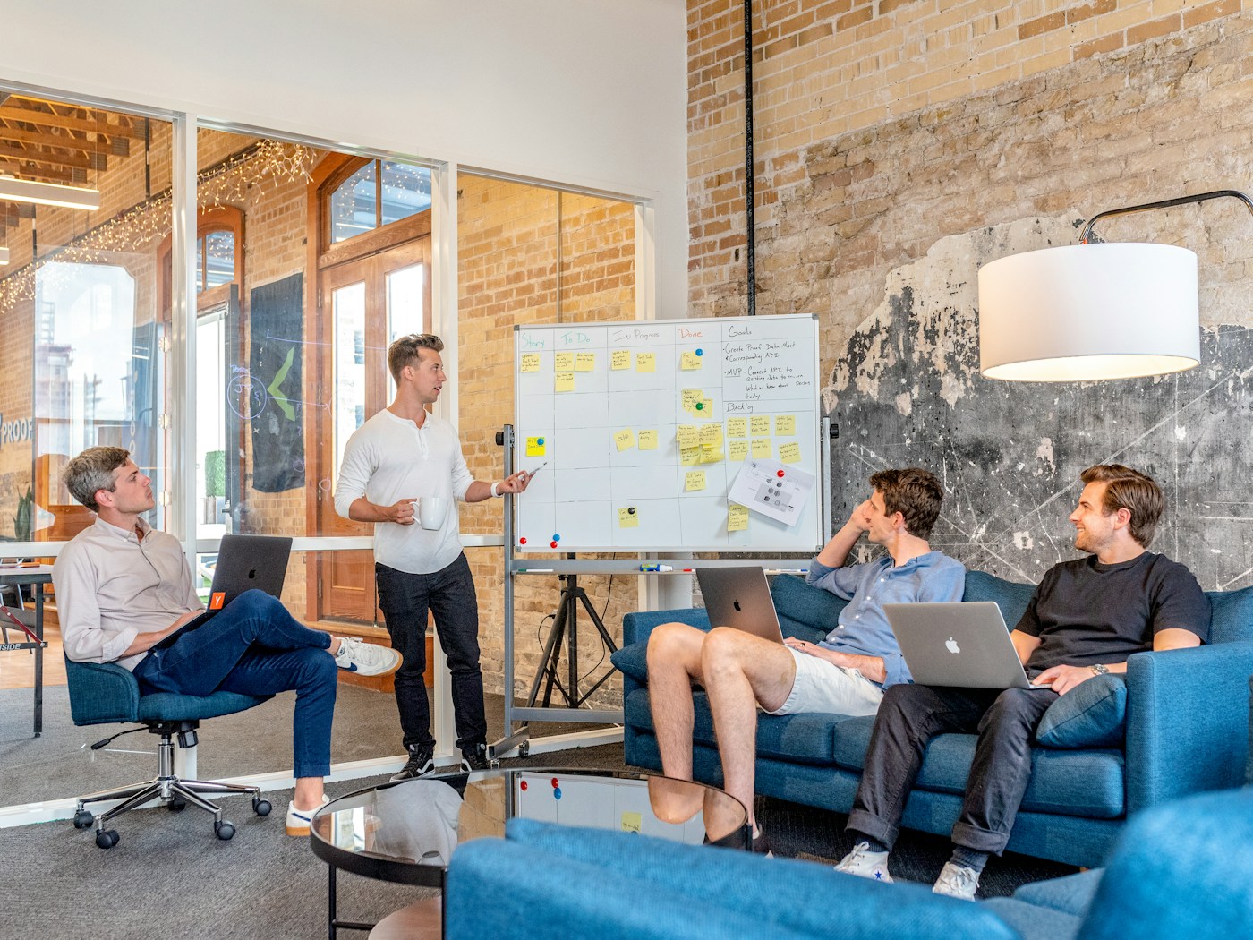 Pitch strategy session in the PitchVertex studio at Keck Seng Tower